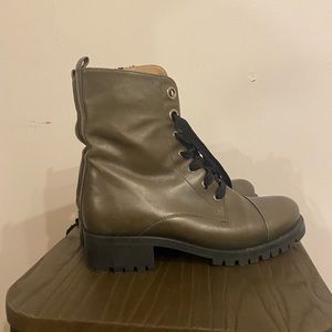 Green combat boots